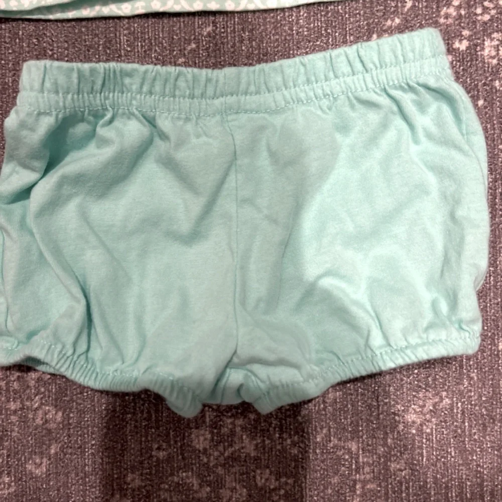 Carter’s Baby Girls Hot Pink/Mint Green/White Bubble 🫧 Short/Tank Set Si…